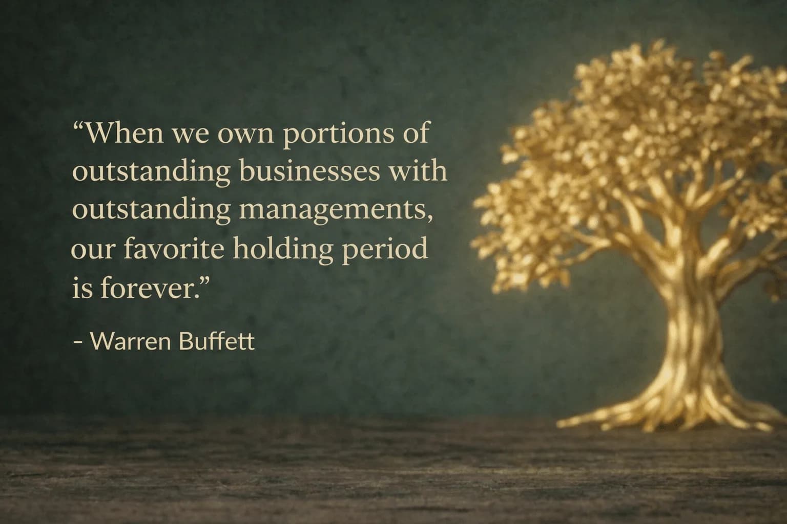 The BIG money is not in the buying or the selling, but in the WAITING